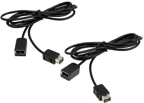 RHINORO SNES - Cavo di prolunga per controller, confezione da 2, 1,8 m, nero, compatibile con controller Nintendo Classic Mini (2016-2017)