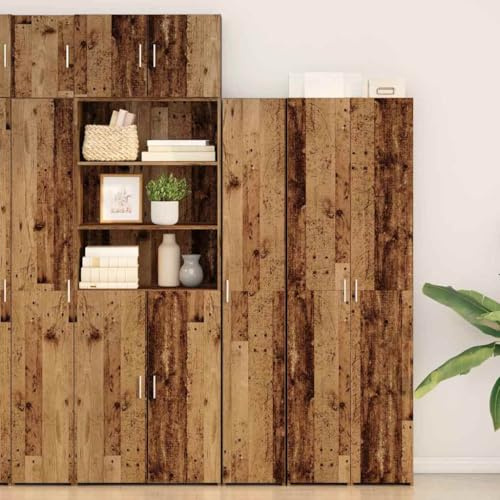 MOBCANT Highboard with Storage, Modern Wood Composite Finish, for Living Room and Bedroom,30 x 42,5 x 185 cm