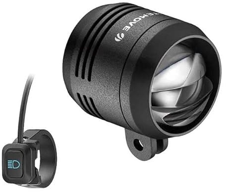 LITEMOVE Frontlicht mit Fernlicht AC-210 Lenkerhalterung, Black, 46 x 52 mm