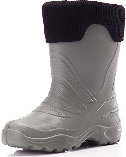 Ladeheid Stivali Imbottiti Bambino e Bambina in Spuma Eva LA-861-2017 (Grigio/Nero, 32/33 EU)