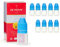 Octopus 10 x 3 ml Mini Tropfflaschen für Farben, Serum etc., Quetschflaschen mit blauem Tropfverschluss