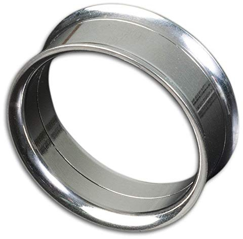 viva-adorno® 1 Stück Edelstahl Tunnel mit Innengewinde Größe 4-30mm Z155, Silber 24mm