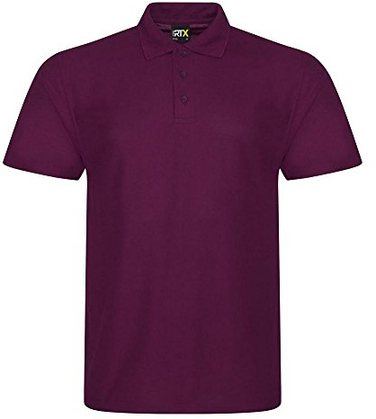 PRORTX Mens Pro Pique Polo Shirt (4XL) (Burgundy)