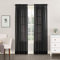 Megachest a pair of slot top voile curtains (Black, 56 wideX72 drop 2 Panels)