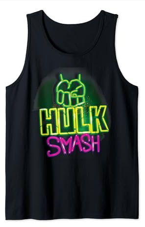 Marvel Hulk Smash Neon Sign Poster Tank Top