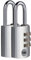 Yale YE3CB/28/126/1/S - Standardschutz - Aluminium-Kombinationsvorhängeschloss Silber 28 mm - Stahlbügel - 3-Zahlenschloss - Mehrfachpackung