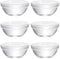 HEMOTON 6pcs Mini Glass Prep Dessert Bowls Glass Ramekins Bowls Glass Dip Bowls Clear Sauce Cup Candy Dishes for Ketchup Butter