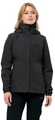 Jack Wolfskin Femme Stormy Point 2l JKT W Coat, Noir, XL EU