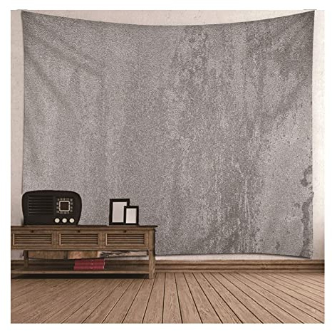 Homxi Tapestry Wanddeko 240 x 220 CM,Polyester Wandtuch Psychedelic Einfarbig Grau Wall Tapestry Wanddeko Schlafzimmer