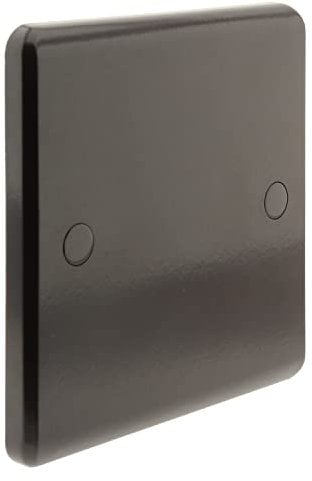Art Deco Emporium Single Wall Plate in Vintage Period Style Bakelite Dark Brown Part of The New Exalt V2.0 Brand. Standard UK 1Gang Blanking Plate 1-Gang Blanking Panel