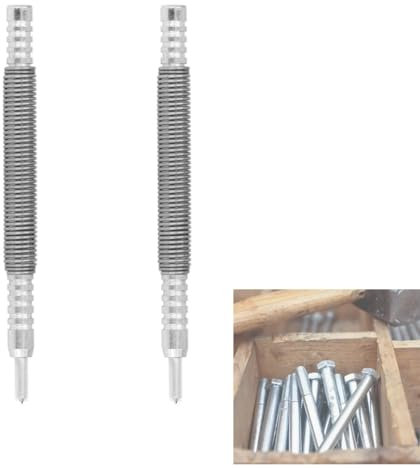 2PCS Center Punch, Spring Punch Metal Spring Tools Center Punch Accurate Hammerless Spring Impact Loaded Center Hole Punch Premium Universal Center Hole Punch