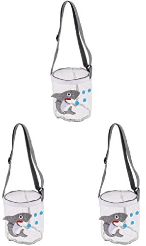 jojofuny Spielzeug Für Draußen Strandtaschen 3 Stücke Mesh Beach Shell Beach Shell Netto- Tasche Sammeln Sie Shellbeutel Shell- Sammelnbeutel für Kinder ?Verschluss Muschel Mesh Netztasche