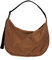 Große Nylon-Halbmond-Tasche, Braun