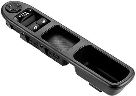 LEDFEWAG Interruptor Mando Elevalunas Botonera de Ventana del conductor 6554.QC Compatible para Peugeot 207 para Citroen C3 Picasso 2007-2014