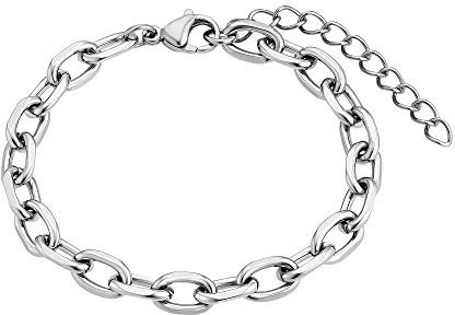 Heideman Armband Herren Justin aus Edelstahl silber farbend Armkette für Männer mit Verlängerung