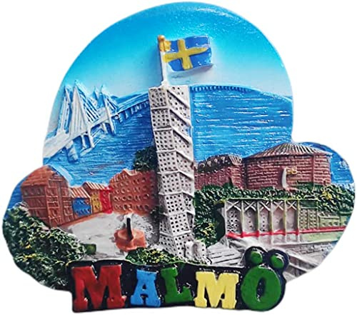 Malmo Schweden Magnet Kühlschrank Kühlschrank Magnet Dekoration Aufkleber Souvenir Harz Handwerk Küche Whiteboard