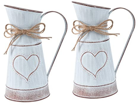 Yardwe Lot De 2 Pots De Fleurs Vintage Multifonctions pour Décoration Dintérieur