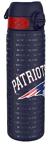 ion8 Botella Agua Delgada, Sin Fugas, Acero Inoxidable, NFL Patriots
