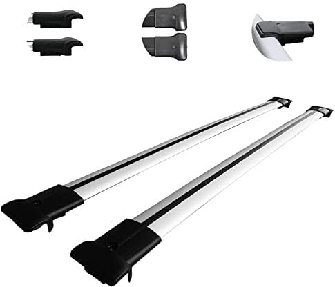 Axenture Roof Bars for Cars with Roof Rails - Compatible for Dacia Duster 2014-2017, Roof Rack Cross Bars, Fits Wide and Thick Chunky Bars, 2 Pieces, Grey