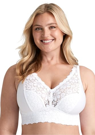 Miss Mary of Sweden Lace Dreams Langer BH ohne Bügel – Elastische Spitze, Recyceltes Material, Sanfter Halt, Longline Design