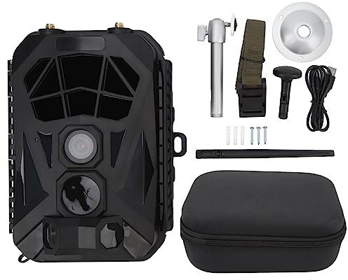 Zunate 36 MP 4K Wildkamera, 110-Grad-Weitwinkelobjektiv, 35 M Nachtsicht, Schneller Auslöser, Zeitgesteuert, Echtzeit-Foto-Upload, 512 GB Speicherkarte für Outdoor-Beobachtung,