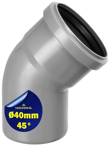 Bogen Abflussrohr 45 Grad Ø40mm Polypropylen - Garantie 10 Jahre - MONTERAL