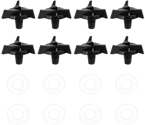 12 tornillos de plástico para casco de motocicleta, tornillos de fijación con arandelas, tornillos de visera de casco, piezas de repuesto para casco de motocicleta, color negro