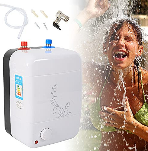 Kaichenyt Durchlauferhitzer, Elektrischer Kleinspeicher 8L Mini-Kleindurchlauferhitzer 1,5KW Druckfest Untertisch Warmwasserbereiter