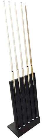 CONCEPT USINE | Porte Queues de Billard Montana Noir | Rangement et Protection jusqu'à 5 Queues de Billard | Design Elégant et Structure en Bois Résistant