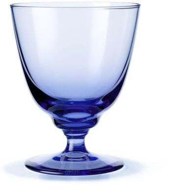 Holmegaard - Flow Glas mit Fuß 35 cl, dunkelblau