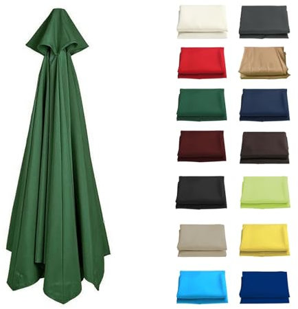 GZDXBF Telo Di Ricambio Per Ombrellone A 6/8 Costole, Tettoia Di Ricambio Per Ombrello 200/270/300cm Copertura Di Ricambio Per Ombrellone Da Giardino(Color:Green,Size:8 ribs-3m(9.8ft))