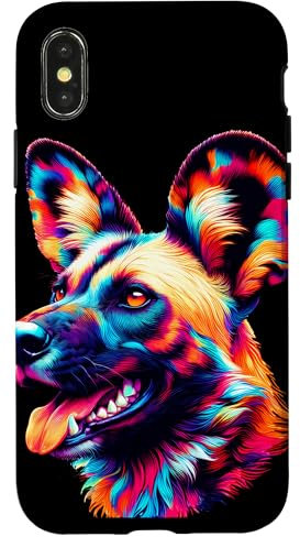 Coque pour iPhone X/XS Art tie-dye avec illustration d'animaux Dragon Spirit