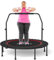 CLORIS Faltbares Trampolin, Mini-Rebounder-Fitness-Trampolin mit verstellbarem Schaumstoffgriff, für Kinder/Erwachsene, mit sicherer, gepolsterter Abdeckung, tolles Geschenk für Kinder/Erwachsene,