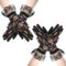 AOZUO Spitze Handschuhe für Hochzeit, Tea Party, Opera und Halloween - 2 Paar Mesh Sheer Lace Cosplay Handschuhe für Frauen (Schwarz)