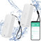 Smart Hygrometer Thermometer: wasserdichtes Feuchtigkeits und Temperatursensor-Messgerät mit App-Alarmbenachrichtigung, Selbstmagnetischer WiFi sensor für den Innen Außenbereich, kompatibel Alexa 2PCS