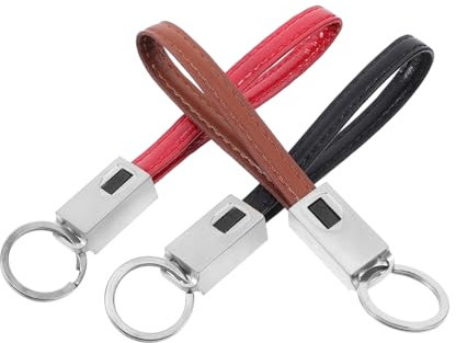KITANDOVE 3 Pcs Keyring USB Charger Phone Lanyard USB c Cell Phone Chargers Keychain USB Charger Keychain Data Cable Mobile Chargers Keyring with Data Cable Key Fob USB Keychain