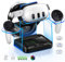 Dock di ricarica per Meta Quest 3/3S/2 con 4 batterie ricaricabili per controller, stazione di ricarica rapida per Oculus Quest 3/2 con luce LED, display per cuffie VR Meta Quest 3 accessori cavo USB