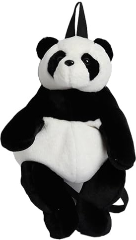 Panda -Umhängetasche - Verstellbarer Plüsch -Rucksack mit weichem Stoff | Süße Cartoon -Panda -Tasche für Kinder, Mädchen, | Leichte -Tasche für kleine Spielzeuge, Bücher, Stifte,