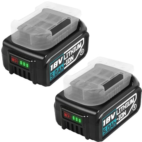 2 baterías de repuesto de 5000 mAh para Bosch 18 V System GBA, batería de 18 V compatible con Bosch BAT609 BAT610G BAT618G BAT619 BAT621 BAT620