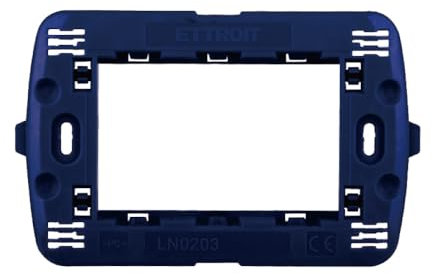 1 Supporto, Compatibile Con BTicino Living, per 3 prese/interruttori/moduli, montaggio su scatola da incasso 503, plastica di alta qualità, 100% compatibile con placche e moduli originali