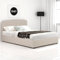 OAT Home Delamere Ottoman Storage Modern Bed Frame Natural/Charcoal Grey Double/King Size (Natural, Double)