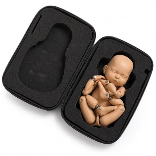 Newborn Photography Doll, Poseable Silicone Baby Model with Ball Joints, Realistic Training Prop for Infant Photography and Practice