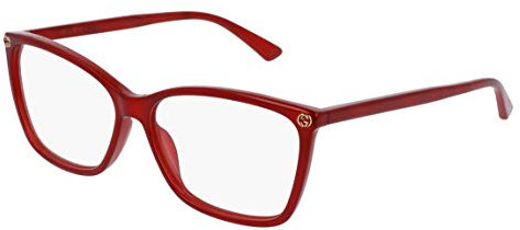 Gucci Unisex – Erwachsene GG00250-004-56 Brillengestell, Rot, 56