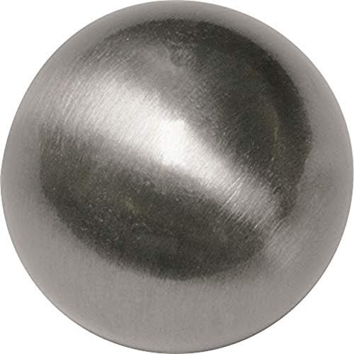 Gardinia Endknopf, Metall, Edelstahl-Optik, 1.6, 2 30099