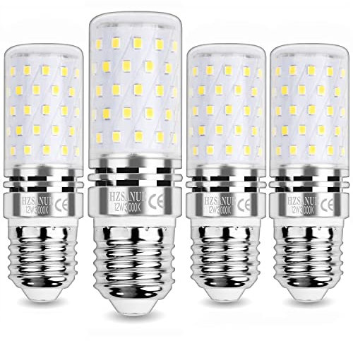 HZSANUE E27 Bombillas Maíz LED 12W, Tornillo Edison Bombilla, 3000K Blanco Cálido, 1350LM, Bombillas Incandescentes de 100W Equivalentes, No Regulable, Paquete de 4