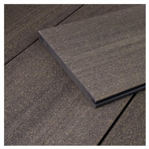 HORI® WPC Terrassendielen Komplettset I Massivdiele Sylt I Robuste & witterungsbeständige Terrassendielen I Inkl. passender Unterkonstruktion & Zubehör I grau I Fläche: 6 m² I Dielenlänge:4,00 m