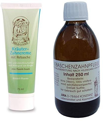 Rebaschen Zahnpflege Set: 1 X Zahncreme mit Kräutern 75 ml. & 1 X Rebaschen Mundspülung 250 ml.