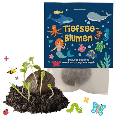 Ideenverlag HAMBURG 10x Tiefsee/Meerjungfrauen Samenbomben Kindergeburtstag/Meerjungfrauen Mitgebsel Meerjungfrauengeburtstag/Geschenke Mitbringsel Kleinigkeiten