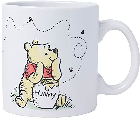 Silver Buffalo Disney Winnie The Pooh But First Hunny Piglet Ceramic Coffee Mug, 20 Ounces