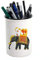 Traditional Retro Indian Elephant Oriental Ethnic Pattern Vintage Colourful Decorative Desk Tidy Accessories Pen Pot Pencil Pot Makeup Pot Birthday Gift.